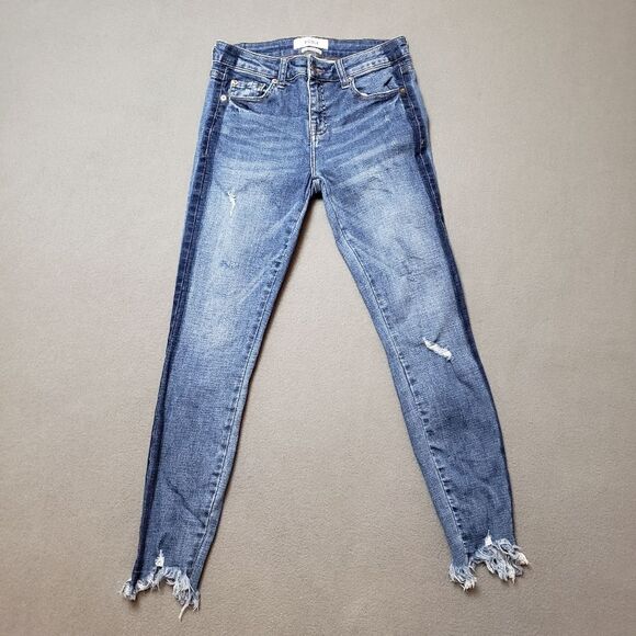 Pistola Womens Audrey Side Stripe Distressed Raw Hem P6730MTW-STT Jeans Size 25 - Picture 1 of 11